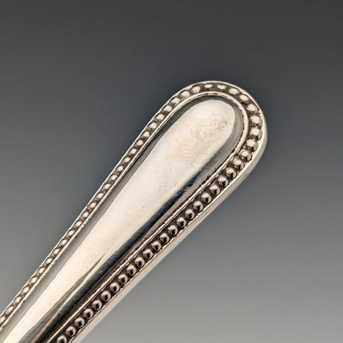 Circa 1865 British antique sterling silver handle fish cutlery pair JB